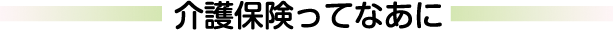 介護保険ってなあに
